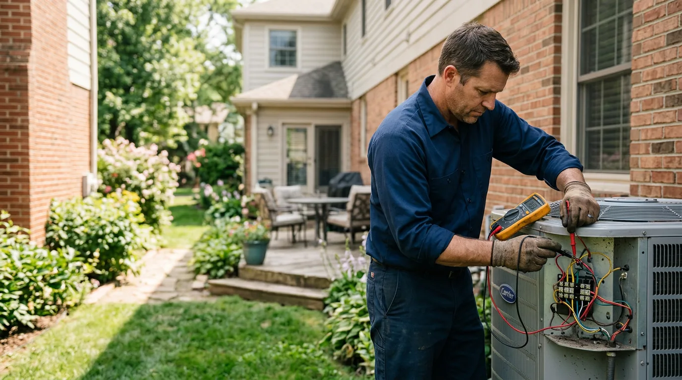 HVAC technician working near Zion Grove, PA